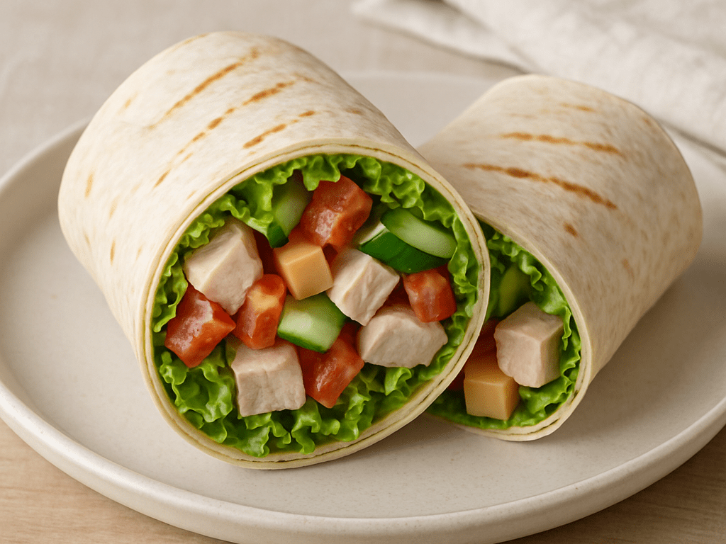 Koude lunch wrap