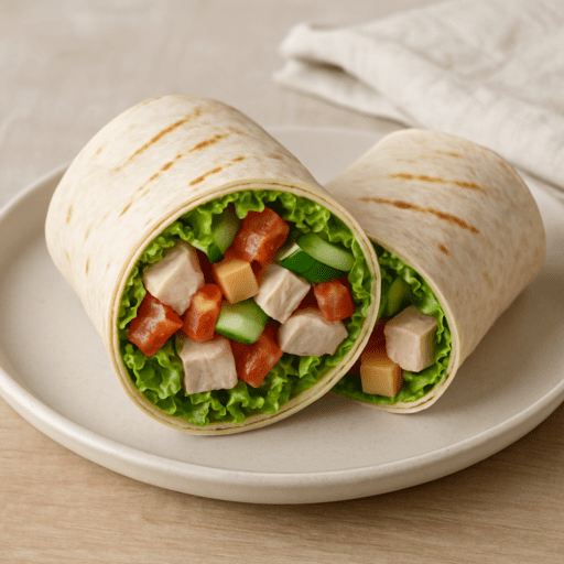 Koude lunch wrap