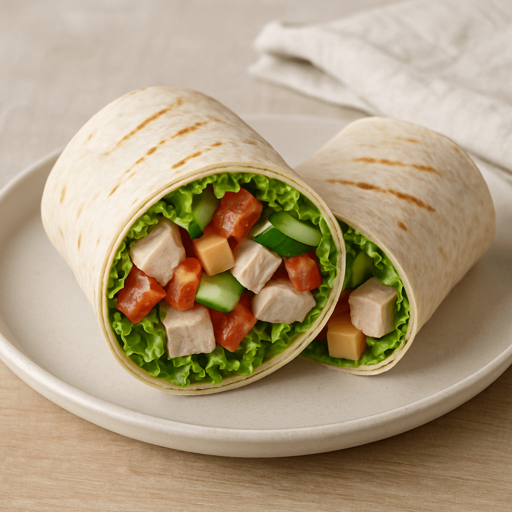Koude lunch wrap