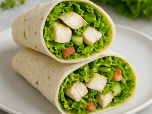 Koude wrap met kip en sla