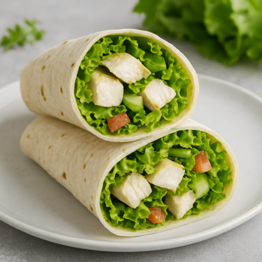 Koude wrap met kip en sla