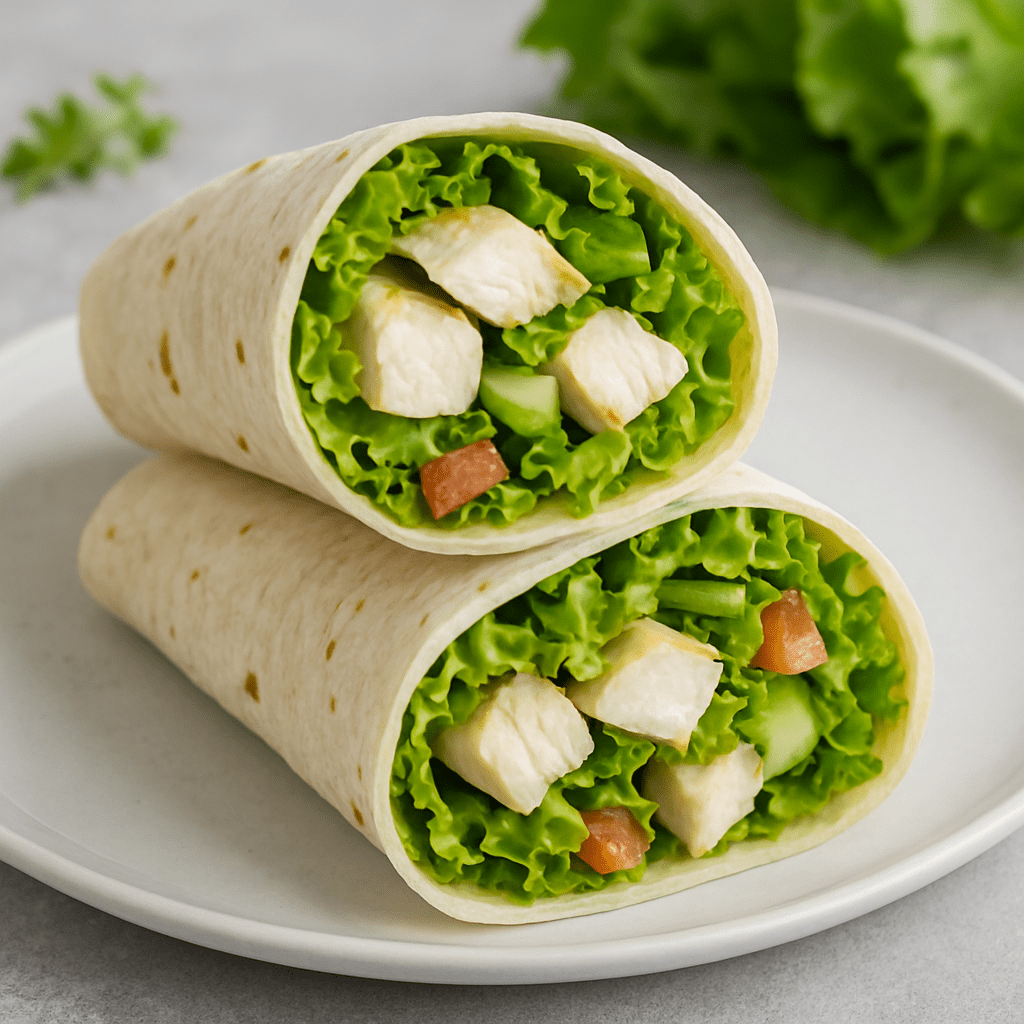 Koude wrap met kip en sla