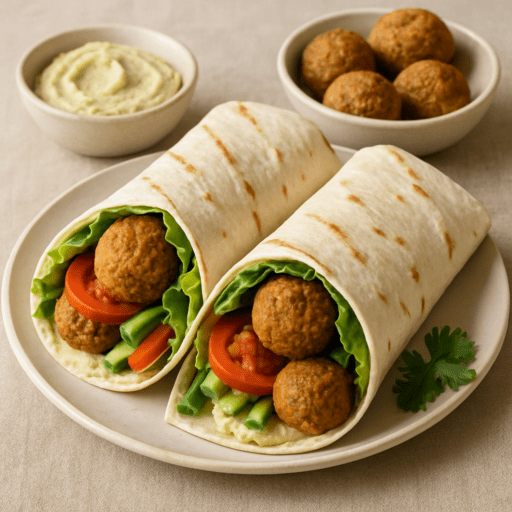 Lunch wrap met falafel