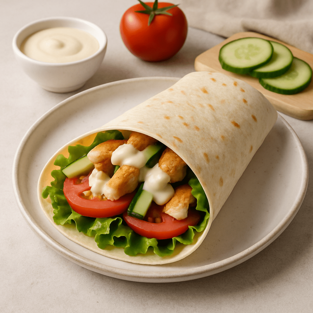 Makkelijke wrap met weinig ingrediënten