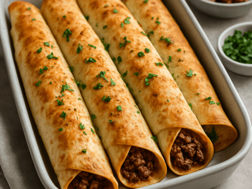 Oven wraps met gehakt