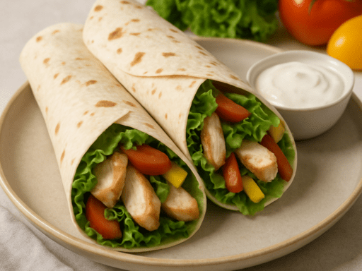 Snelle lunch wrap met kip
