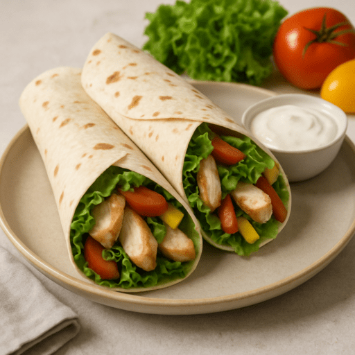 Snelle lunch wrap met kip
