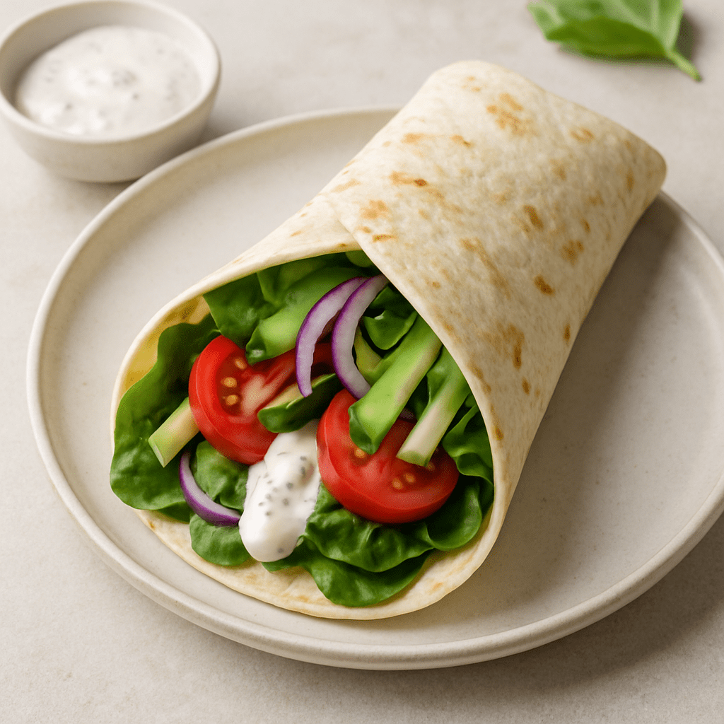 Snelle vegetarische wrap