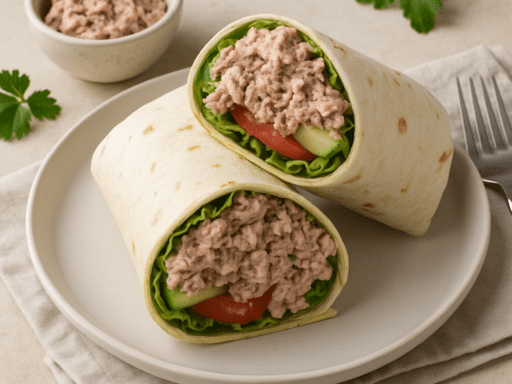 Snelle wrap met tonijn