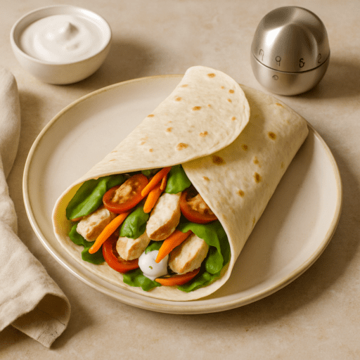 Wrap in 10 minuten gemaakt