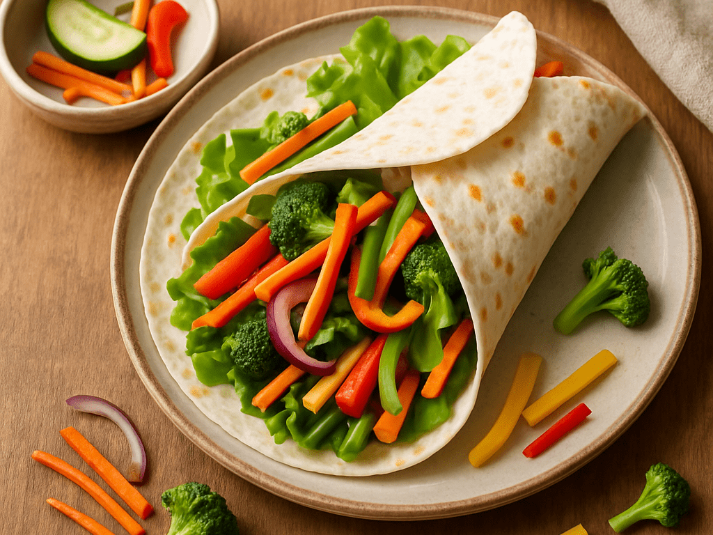 Wrap met restjes groenten