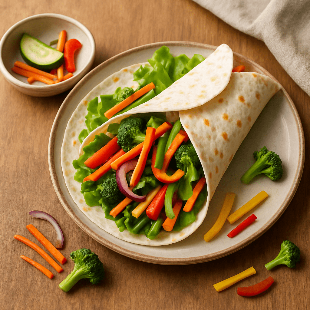 Wrap met restjes groenten