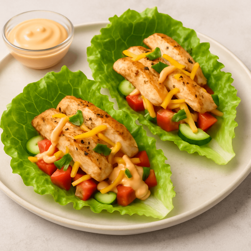 Wrap met sla wraps in plaats van tortilla